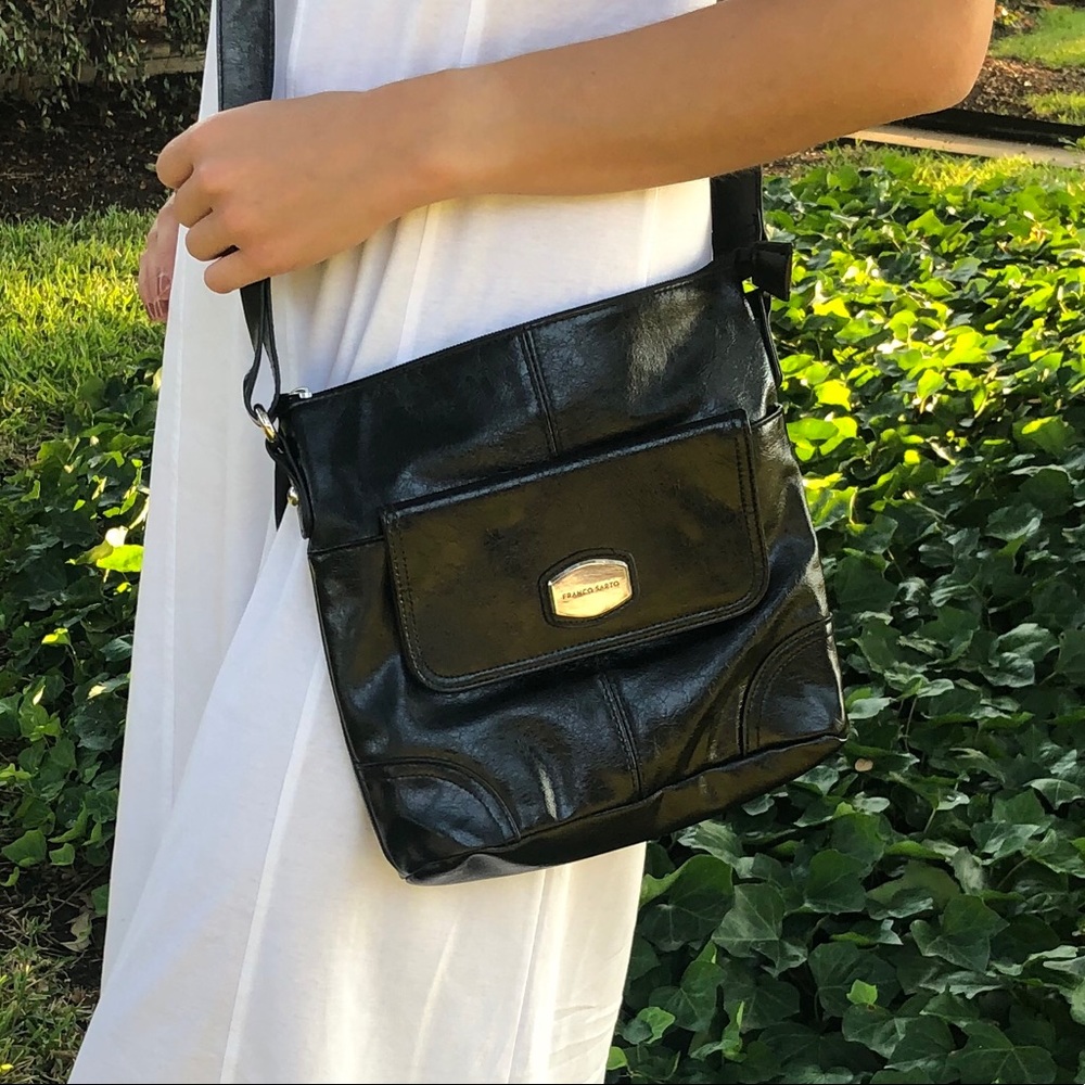Franco Sarto faux leather crossbody bag in black